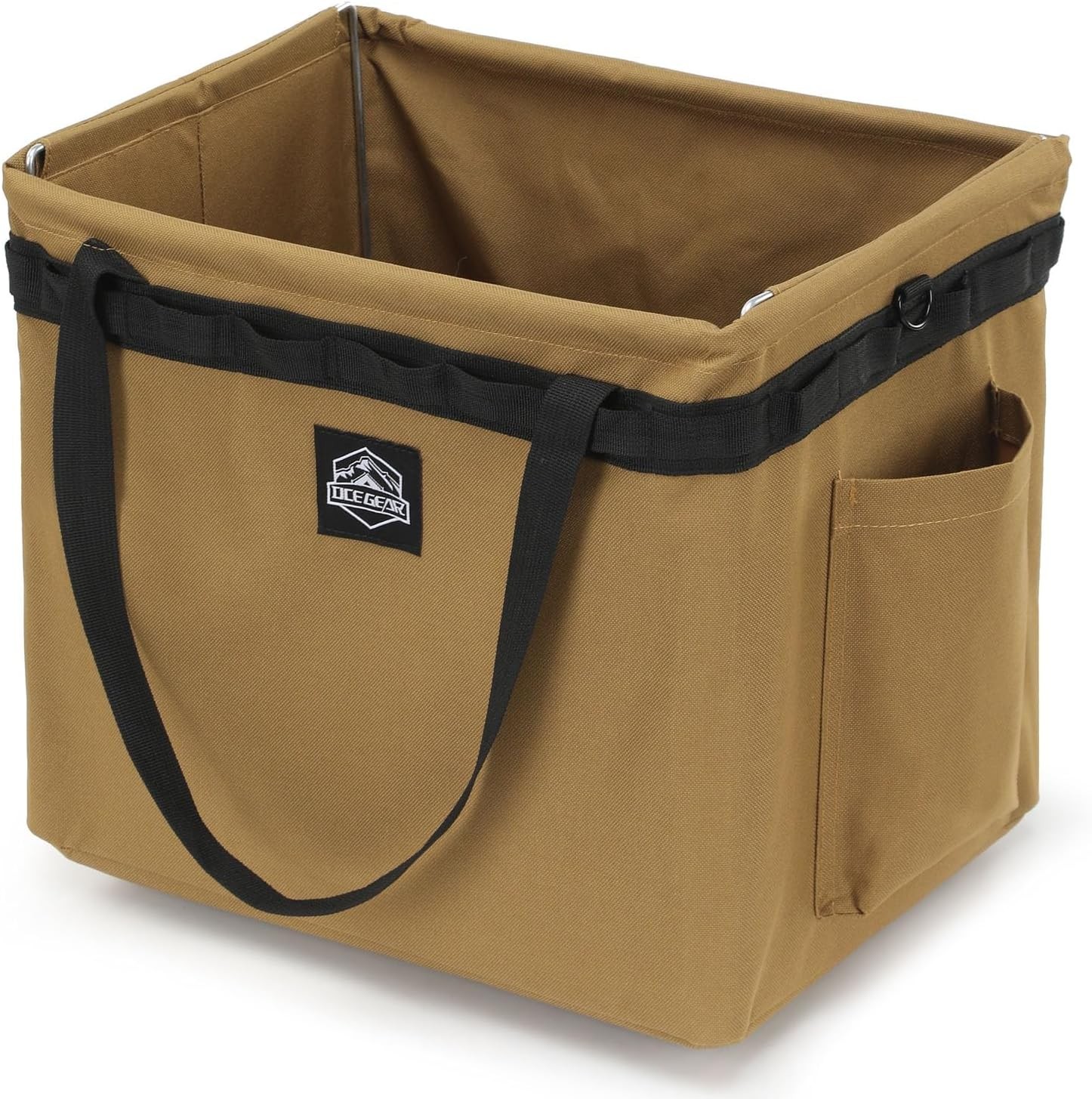 Camping Storage Bag Multifunctional Collapsible Tactical Bag, Car Trunk Organizer for Tool, Cookware Carry Bag, Picnic Basket for Outdoor, Travel, Hiking, Camper, RV (Khaki) image number 4