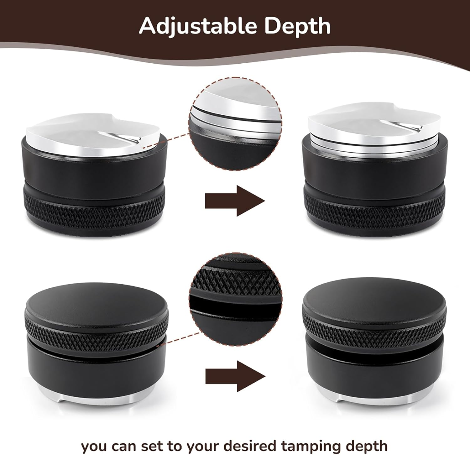 XBOGO 53Mm Coffee Distributor, Espresso Distribution Tool, Coffee Leveler Compatible with Breville 54Mm Portafilter- Professional Espresso Distributor Leveler Tool image number 2