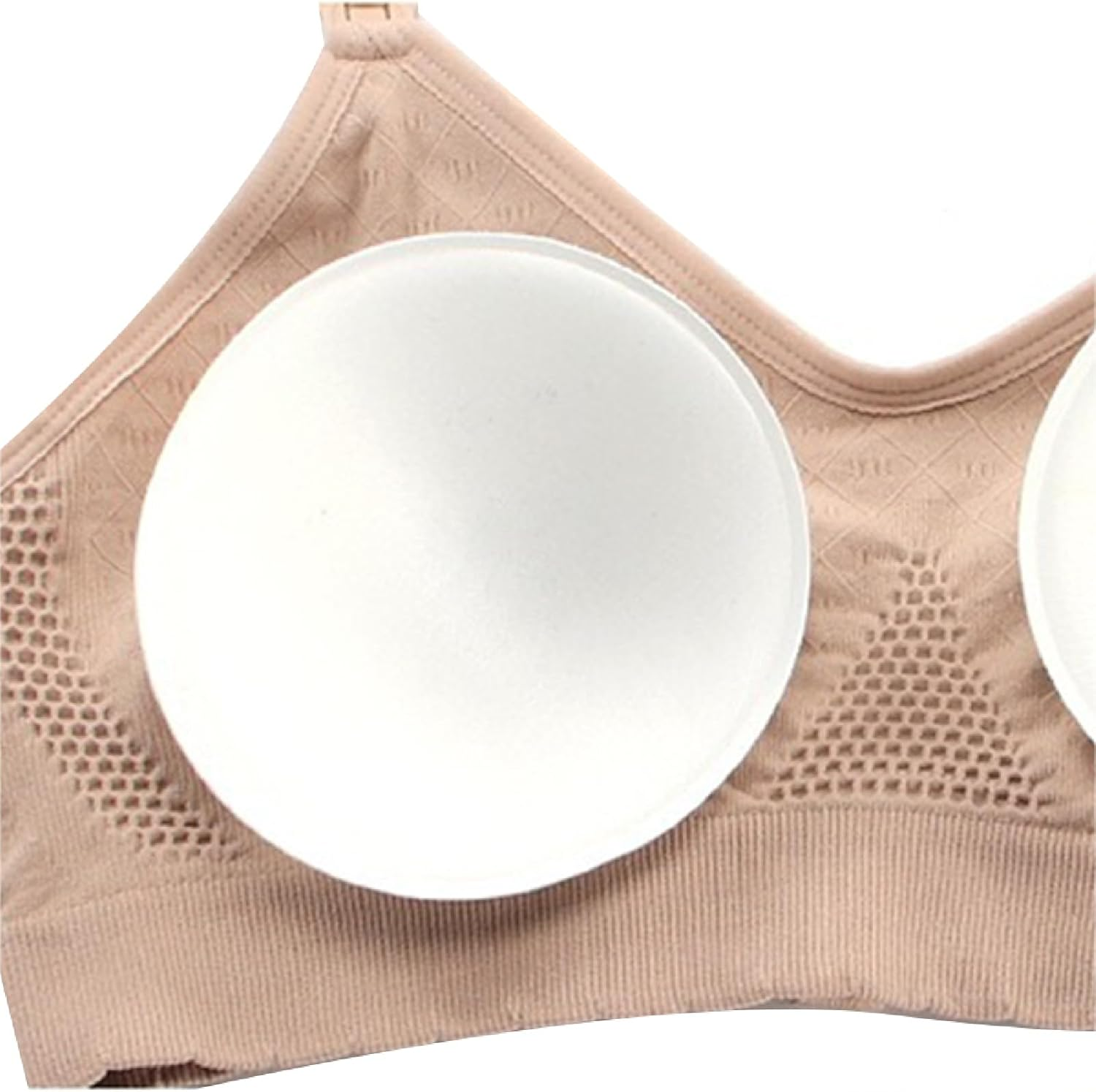 Dress Cici Front Clasp Nursing Bra, Wireless Padded Feeding Bras, 2 PCS image number 3