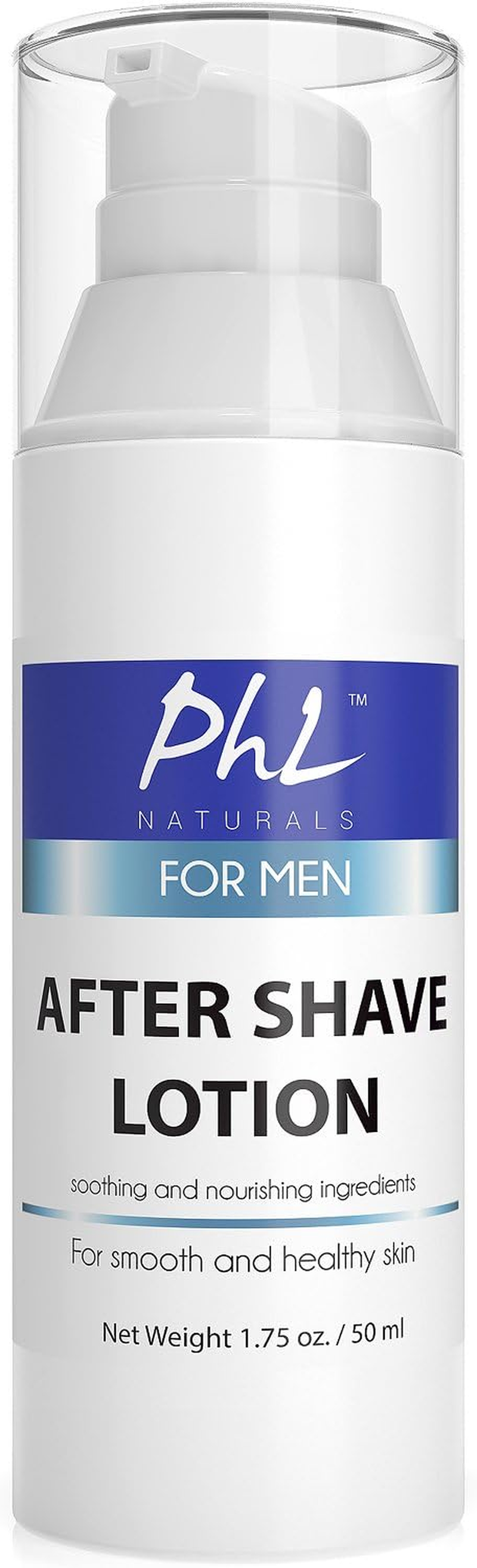 PHL Naturals Unscented Aftershave for Men, after Shave Lotion - Soothes, Moisturizes, Repairs Skin & Prevents Razor Burn, Smooth Soft Finish, 1.75 Oz / 51.7 Ml image number 2