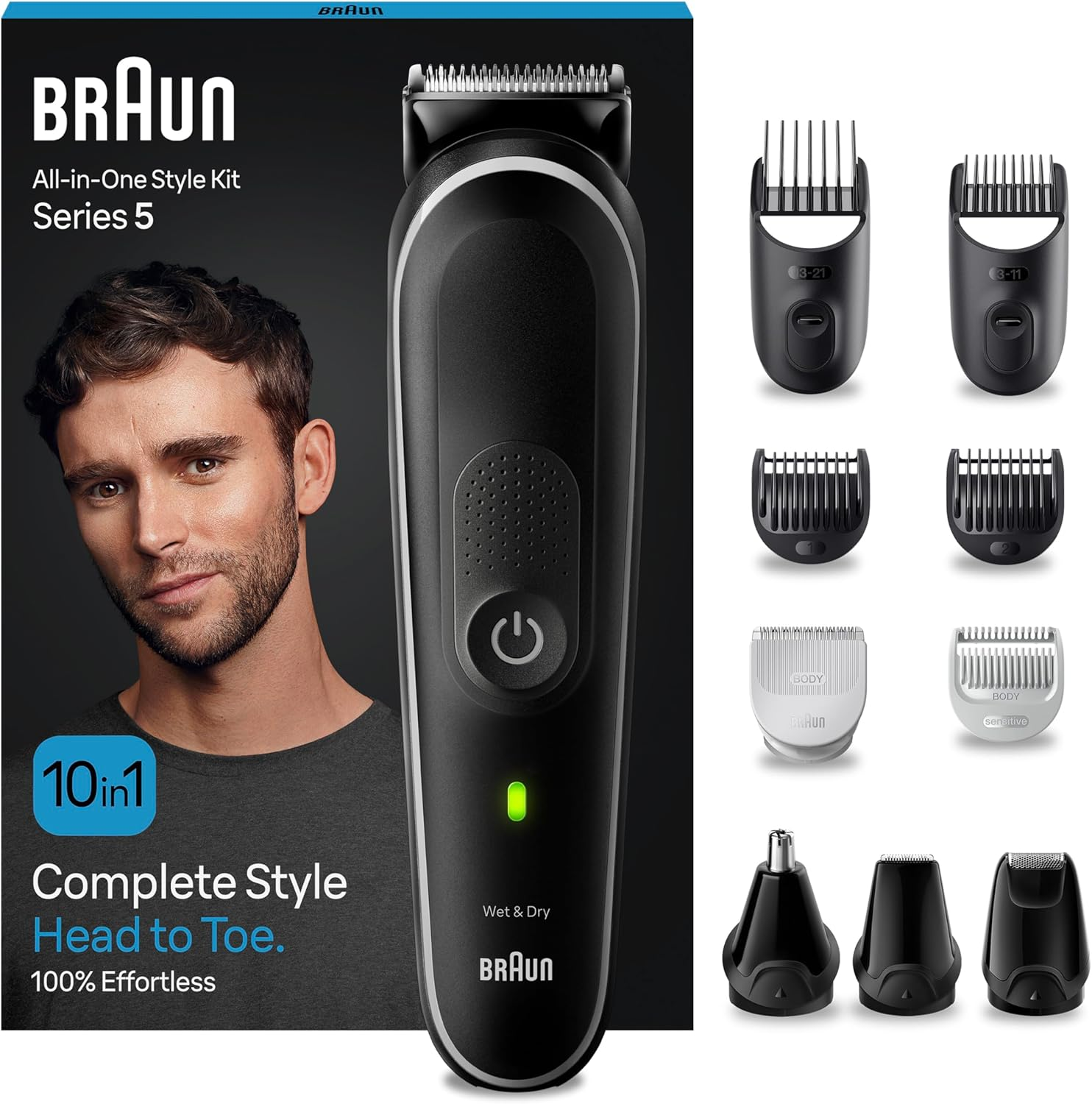 Braun All-In-One Styling Set Series 5 MGK5440 10-In-1 Set for Beard, Hair, Body Grooming and More image number 4