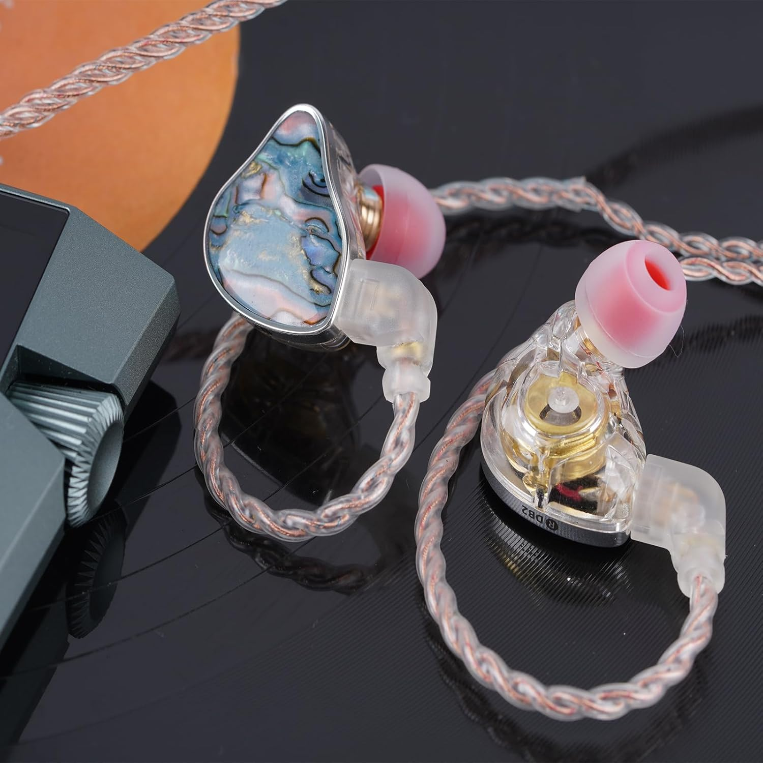 NICEHCK DB2 IEM Earphones without Microphone: Resin 1BA 1DD Hybrid in Ear Monitor Headphones with 2Pin Detachable Cable, 3.5Mm Wired Earbuds for Gaming/Audiophile/Musician/Singe (Blue) image number 5