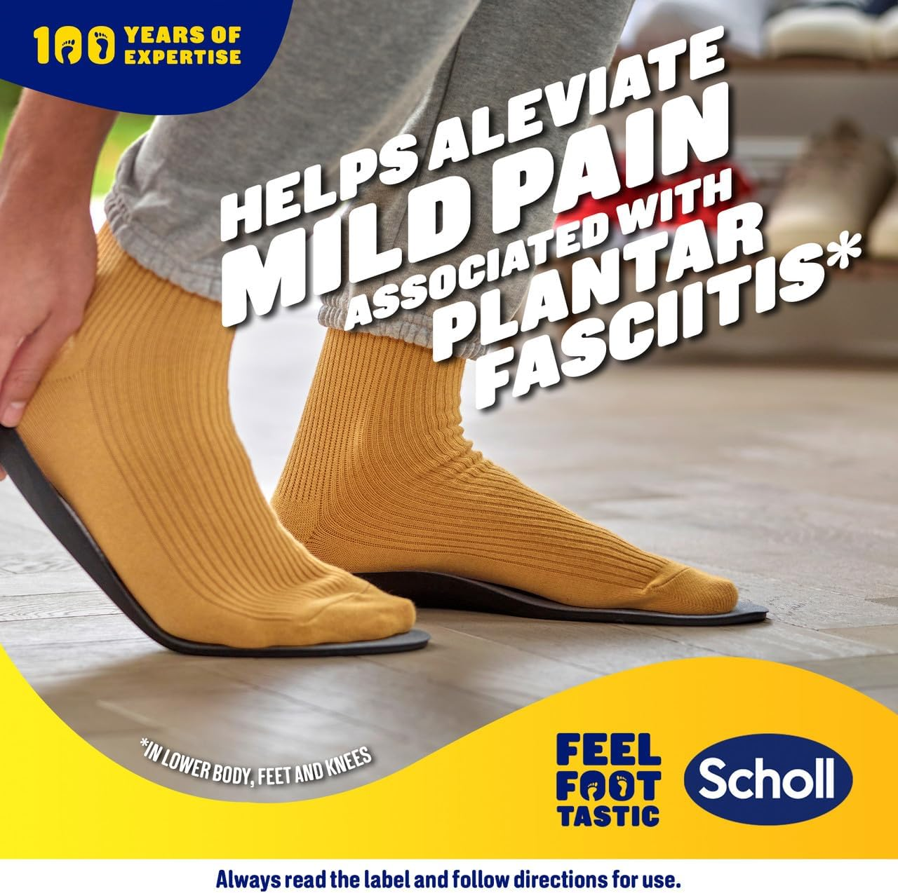 Scholl In-Balance Pain Relief Plantar Fasciitis Orthotic Insole Medium image number 1
