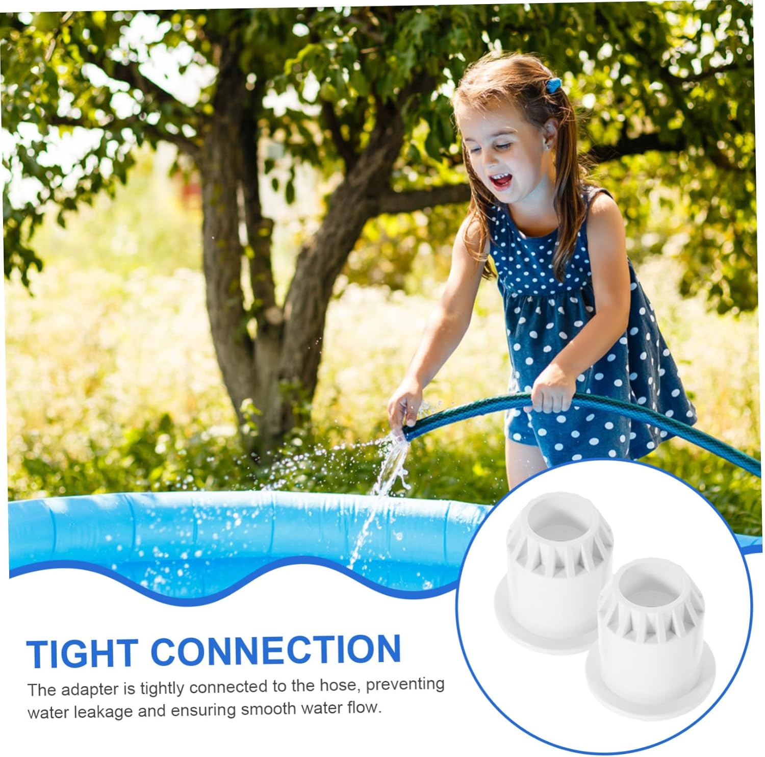 VANZACK 2Pcs PVC Hose Adapter Kit Reliable Pool Hose Adapter for Easy Replacement Compatible with Intex Simple Installation for Swimming Pool Supplies image number 6