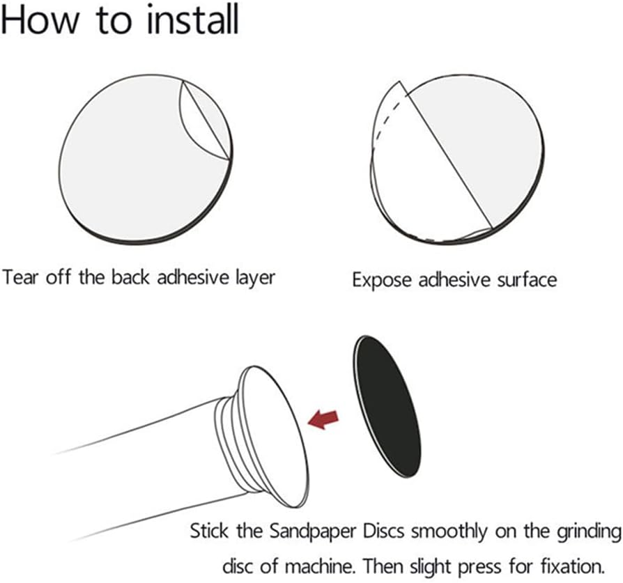 ELEVEN EVER 1 Box (60Pcs) Replacement Sandpaper Pad Disks Discs (80 Grit&100 Grit) for Electric Foot File Callus Remover Machine image number 1