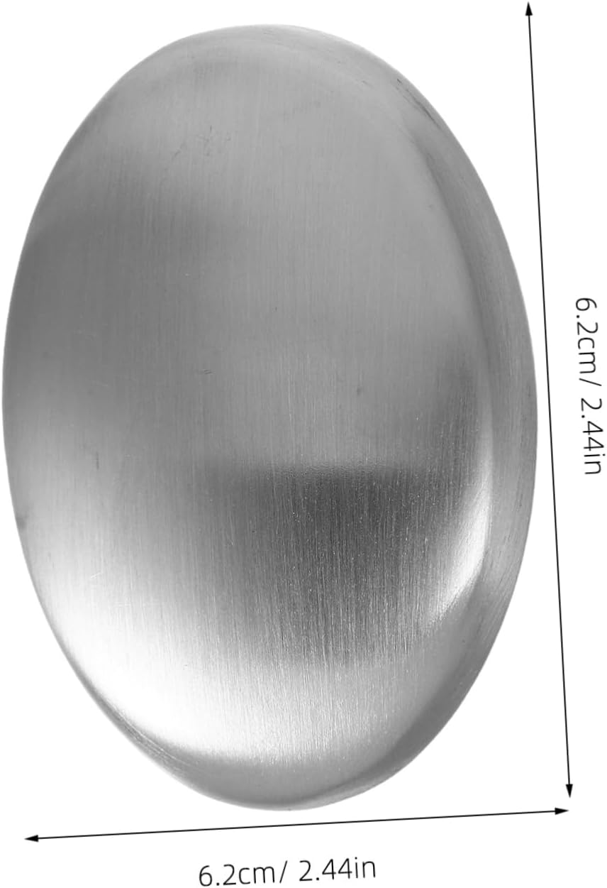 SHOWERORO Stainless Steel Soap Bar Odor Remover Portable Odor Absorber Soap for Home and Kitchen Convenient Small Metal for Cooking and Hand Washing