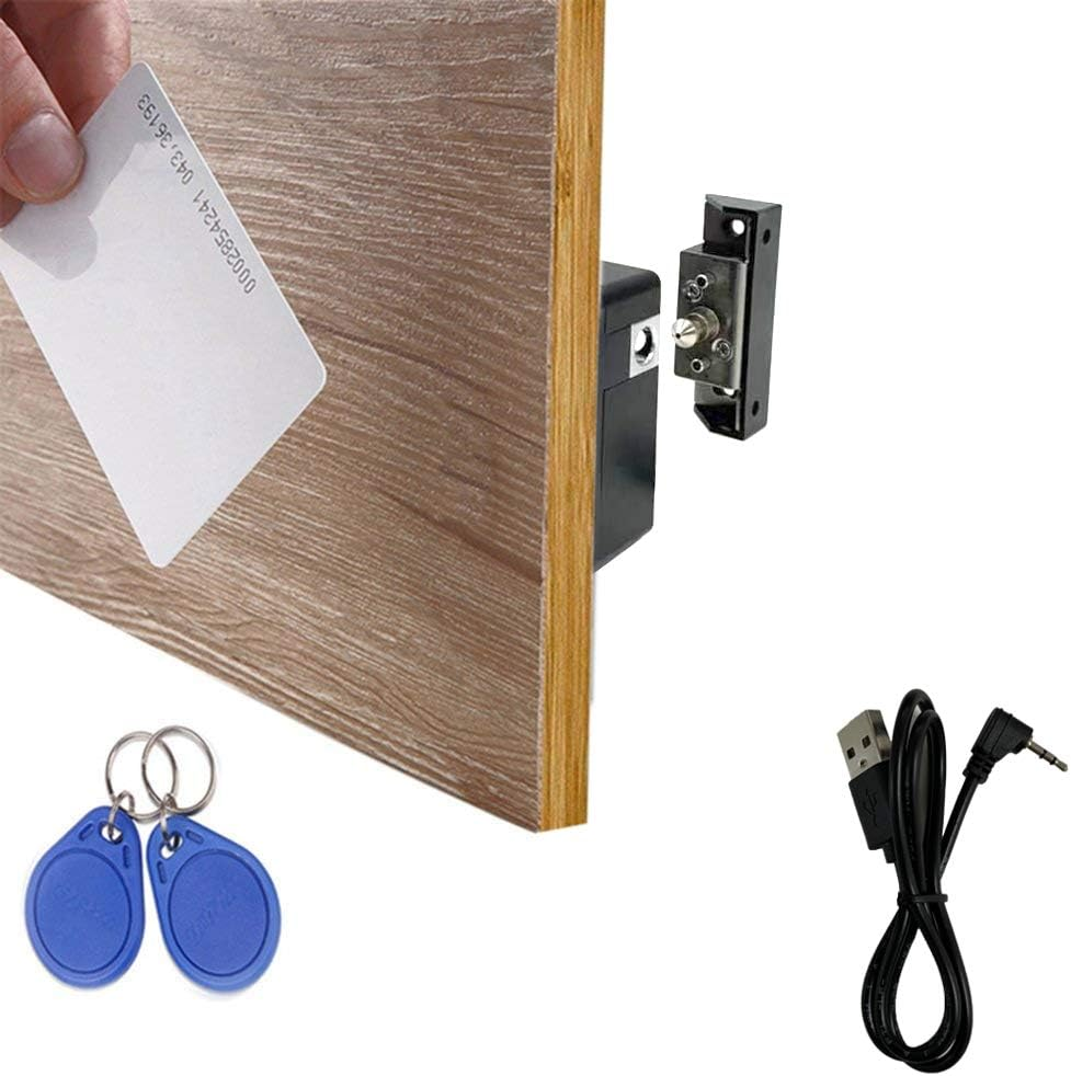 WOOCH Electronic Cabinet Lock, Hidden DIY RFID Lock with USB Cable for Wooden Cabinet Drawer Locker Cupboard image number 1