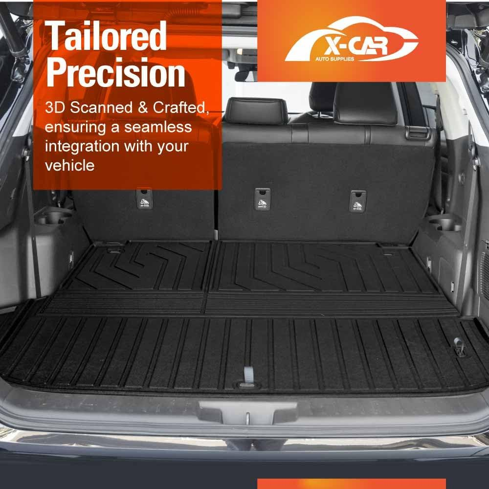 X-CAR Heavy Duty Trunk Cargo Mat Boot Liner Luggage Tray Compatible with Toyota Kluger 5 and 7 Seaters 2021-2025 (Latest Version) image number 1