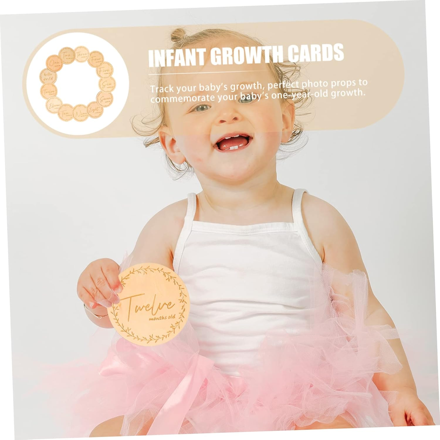 13Pcs Unique Milestone Wood Cards Growth Cards Creative Designs Boy Shower image number 2