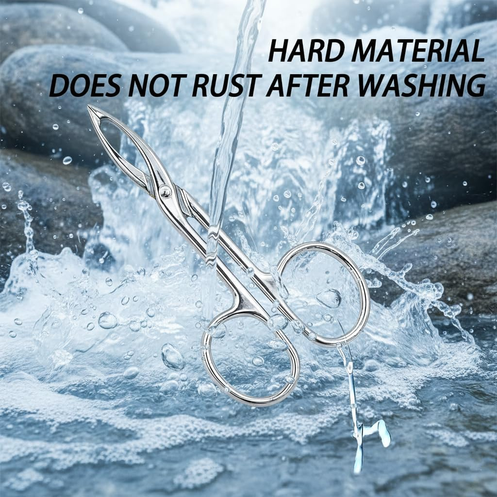 IMTKOOCO Tweezers Scissor Handle with Straight Tip for Eyebrow Shaping - Facial Hair Removal Eyebrow Tweezers for Precise Plucking Silver and Black Eyebrow Tweezers and Tweezers Eyebrow Scissors image number 6