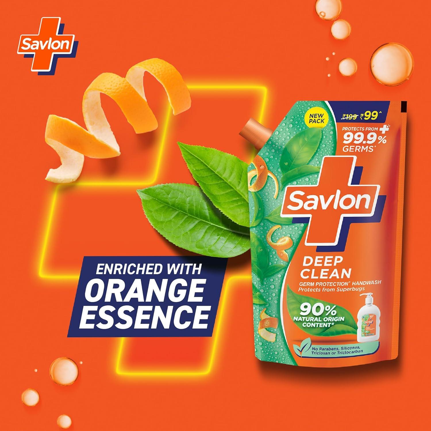 Savlon Deep Clean Germ Protection Liquid Handwash Refill Pouch, 725Ml image number 5