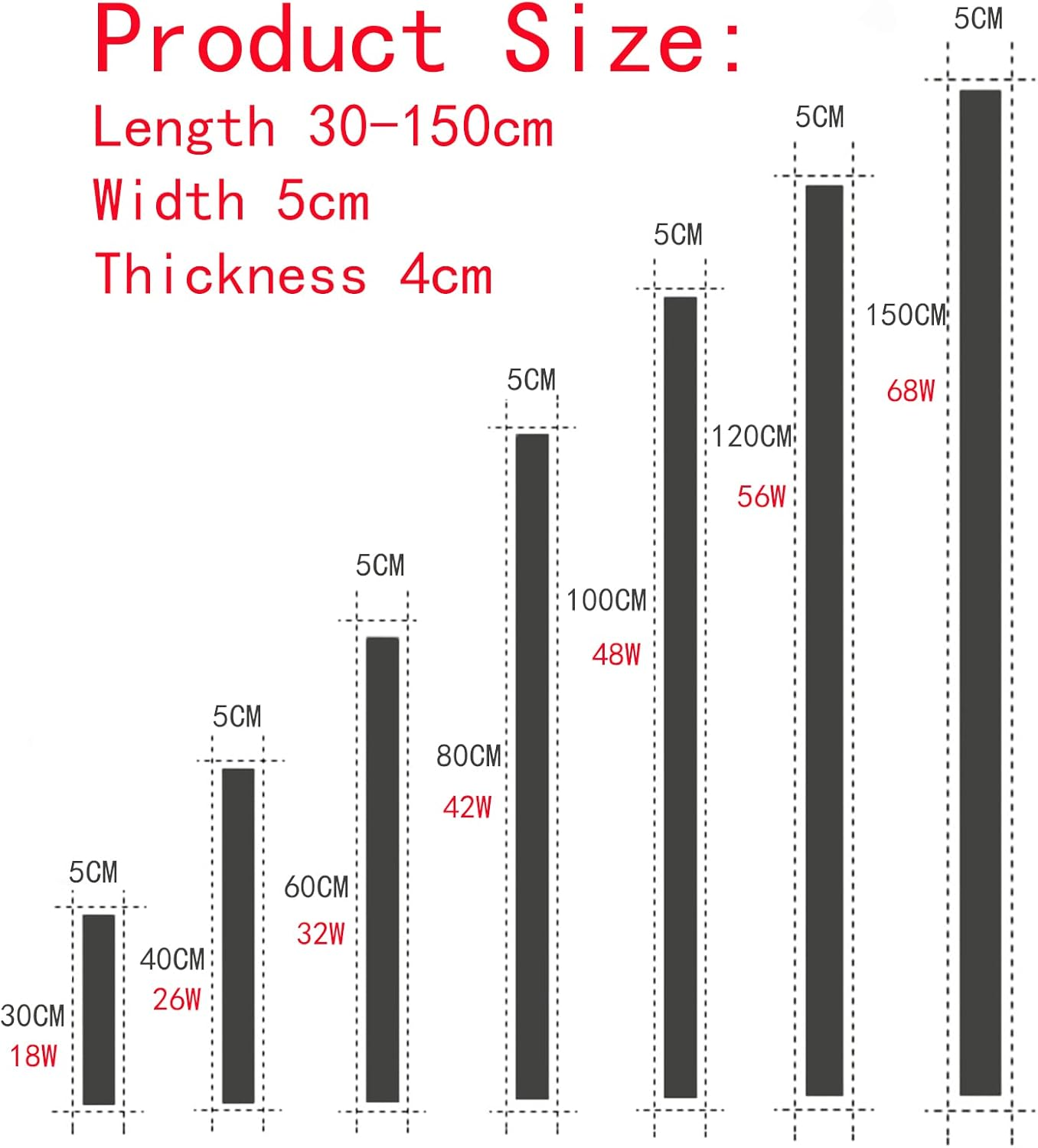 Modern Dimmable Indoor Wall Light Long Strip LED Fashion Staircase Wall Lamp with Remote Control Rectangular Interior Minimalist Black Acrylic Wall Sconce Bedroom Living Room (100Cm,Dimmable Light) image number 1