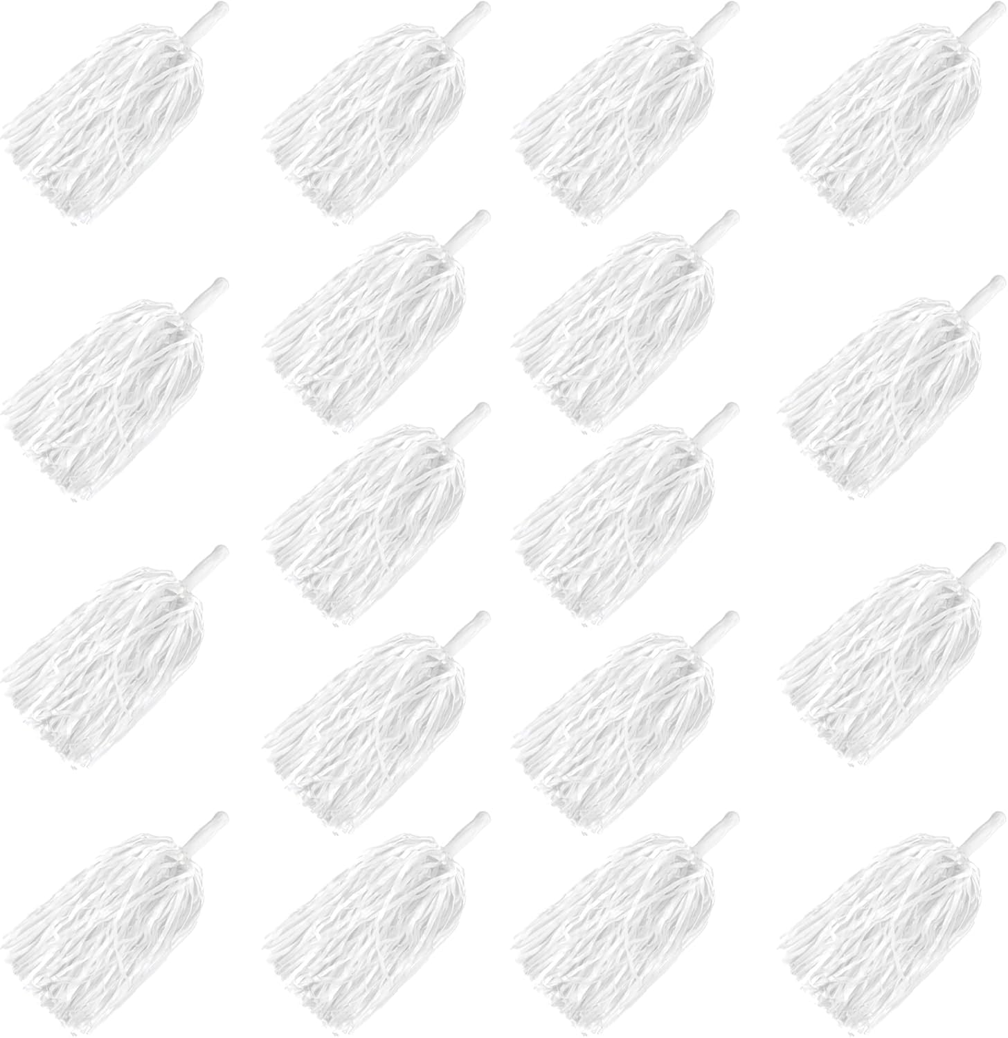 18PCS Cheerleading Pom Poms Foil Plastic Pom Poms for Game Sports Squads Dancing Party Football Basketball Club Spirit Sports Stage Performance Celebration