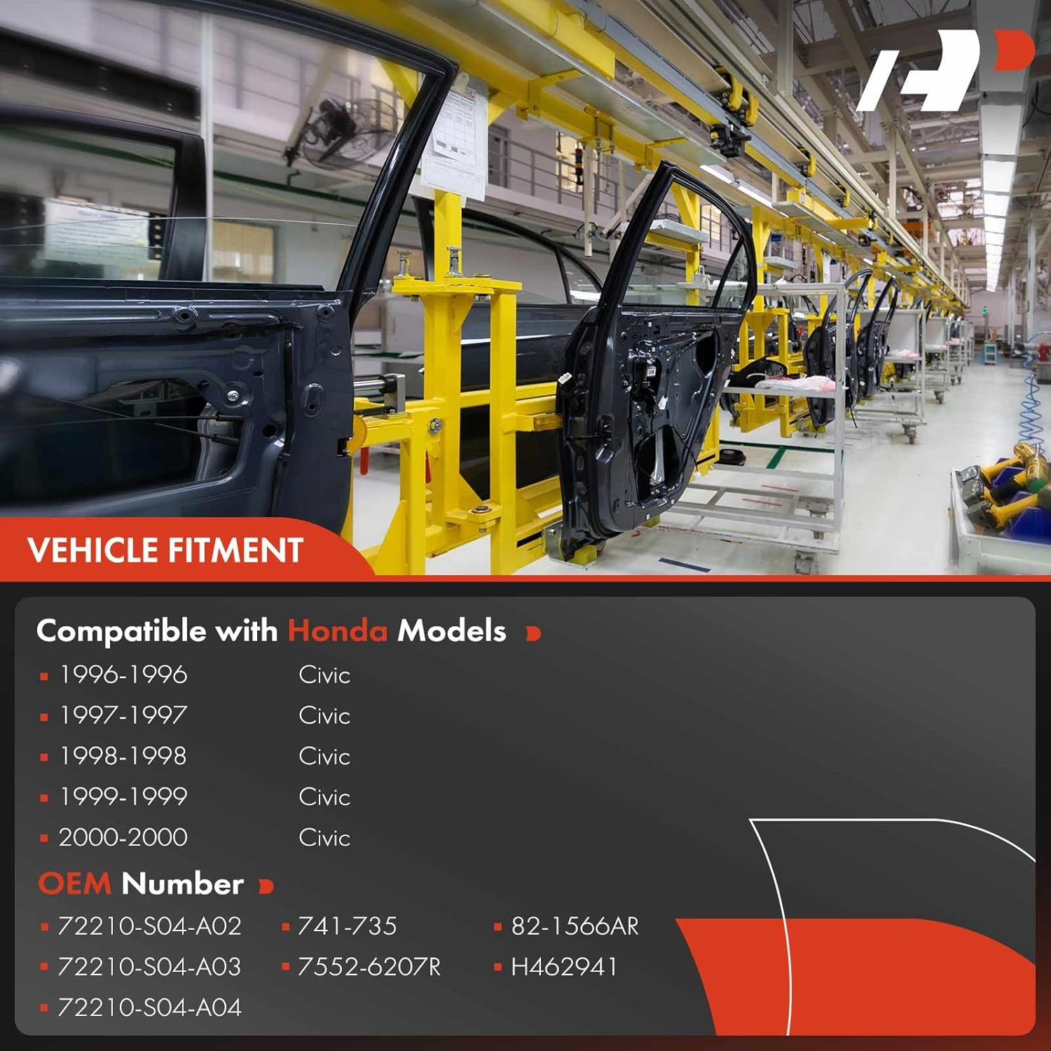 A-Premium Power Electric Window Regulator with Motor for Honda Civic 1996-2000 Front Passenger Side image number 4