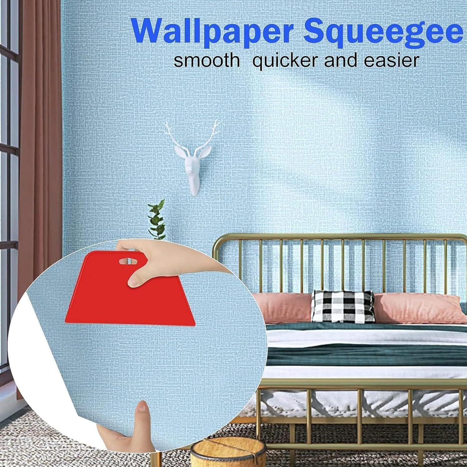 Songholee Complete 10Pcs Wallpaper Smoothing Tools Kit with Seam Roller, Hard Squeegee, Tape Measure, Craft Knife for Professional Installation(10Pcs) image number 5