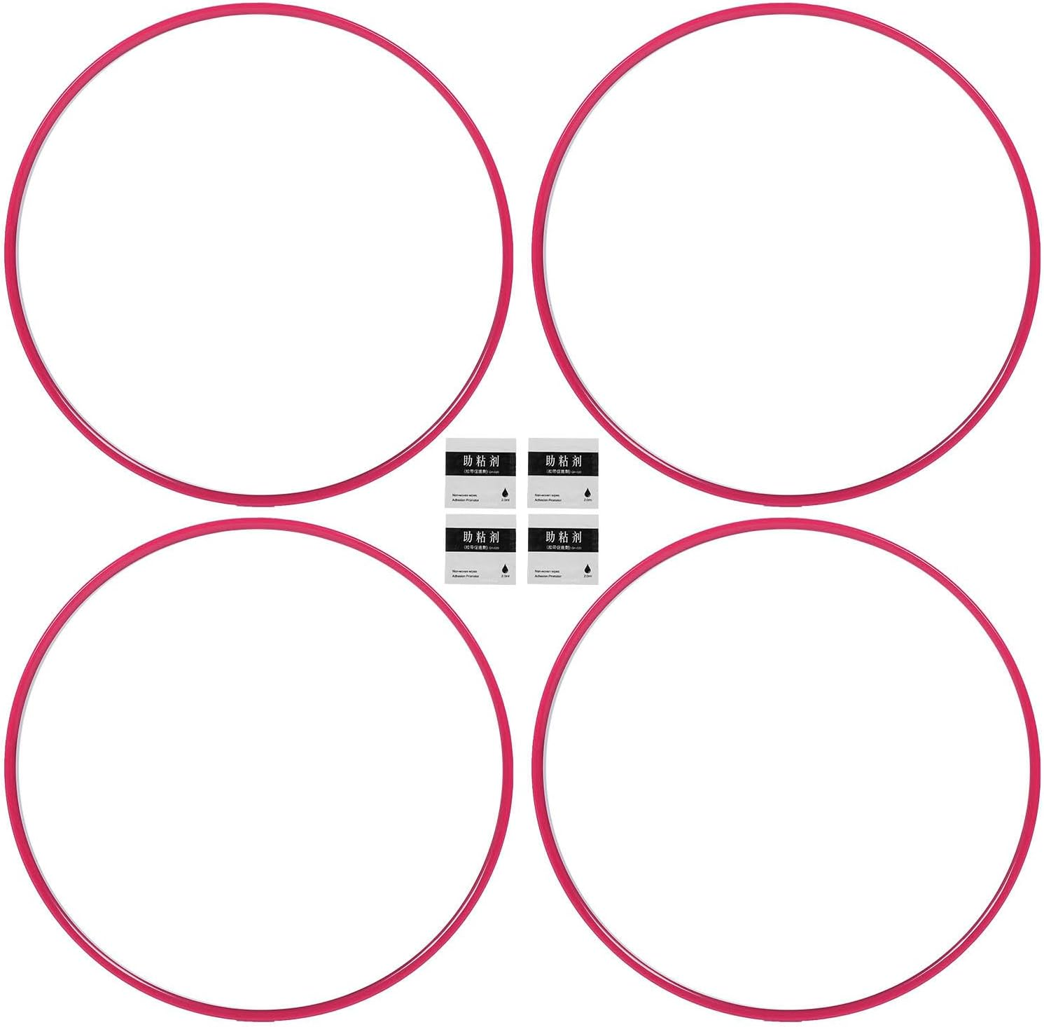 4Pcs Wheel Rim Protector, Wheel Rim Protectors Guard Strip for 18 Inch Hub, Car Wheel Hub Rim Protector Ring, Universal Tire Trim, Easy to Install (Pink) image number 2