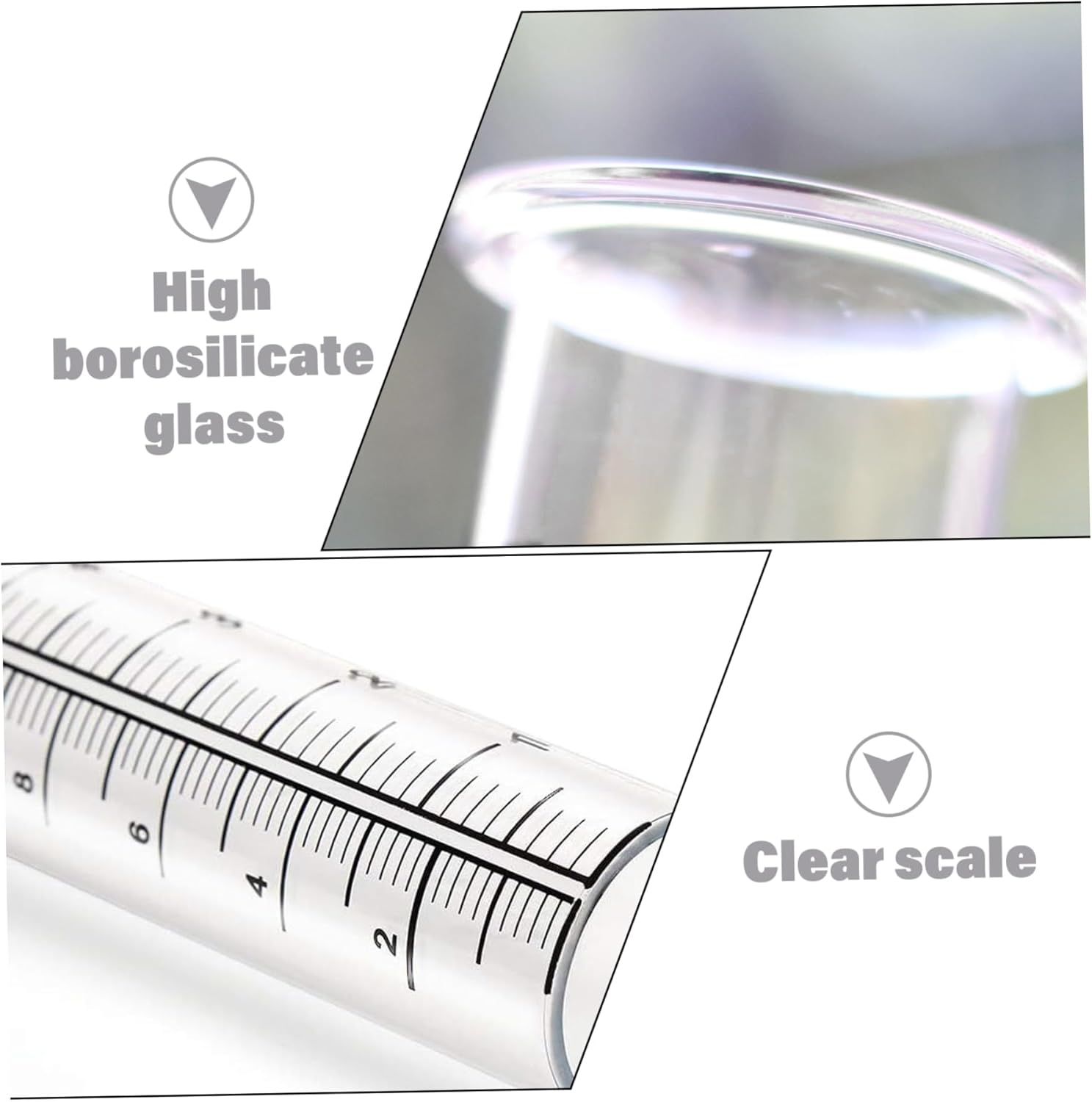 Rain Gauge Outdoor with Scale, 7.5" Scratch Proof Weather-Resistant Clear Glass Rain Gauge Replacement Tube for Yard, Garden, Patio- image number 2