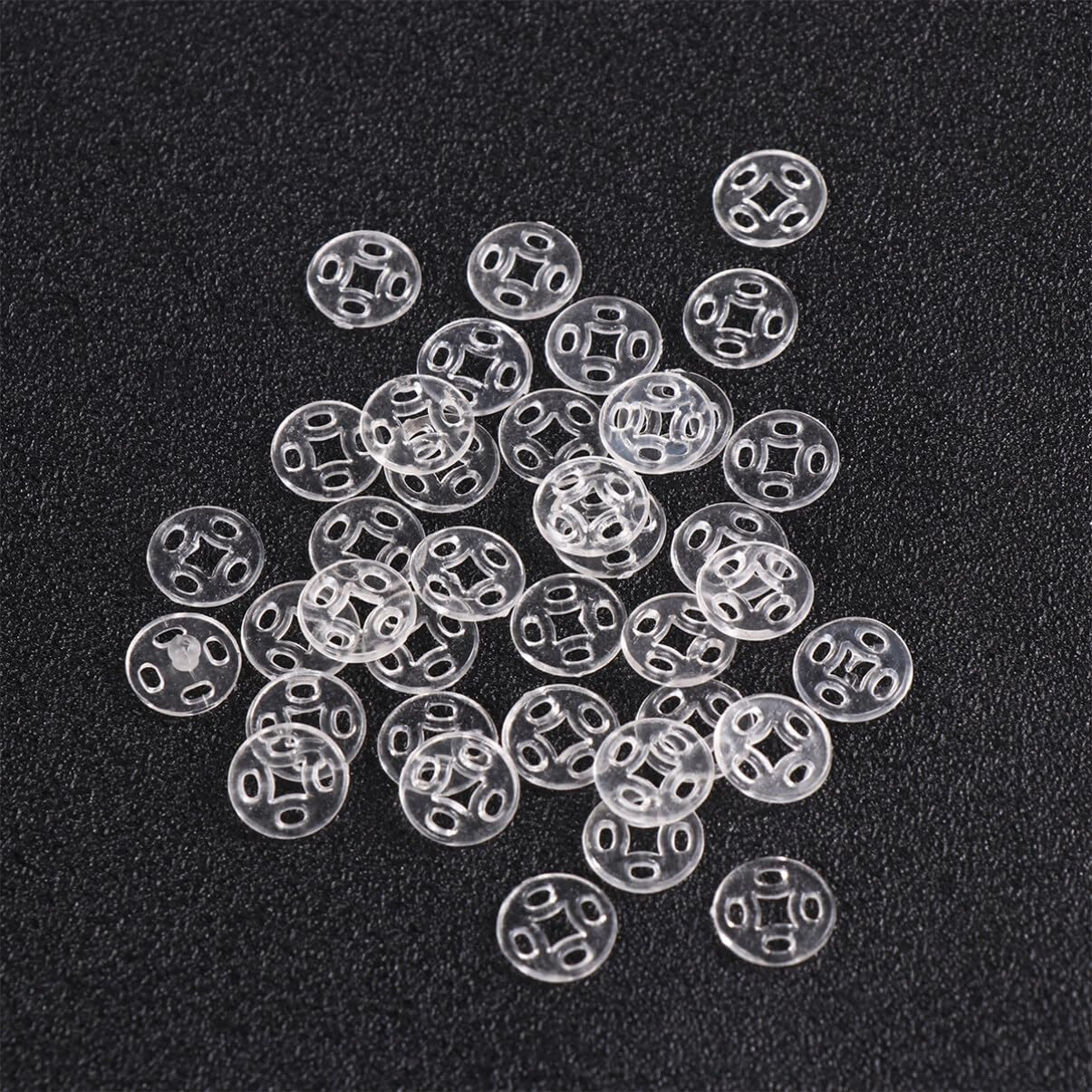 Tofficu 100Pcs Plastic Snaps for Fabric, round Buttons 10Mm, Sew on Snaps for Shirt Clothing Sewing image number 3