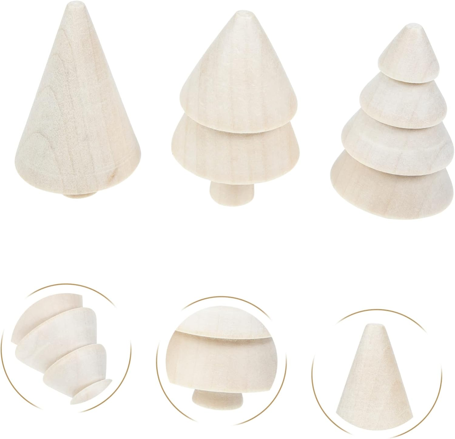 Ciieeo DIY Christmas Trees Decor Unfinished Wood Christmas Trees Wood DIY Tools Children'S Creative Toys