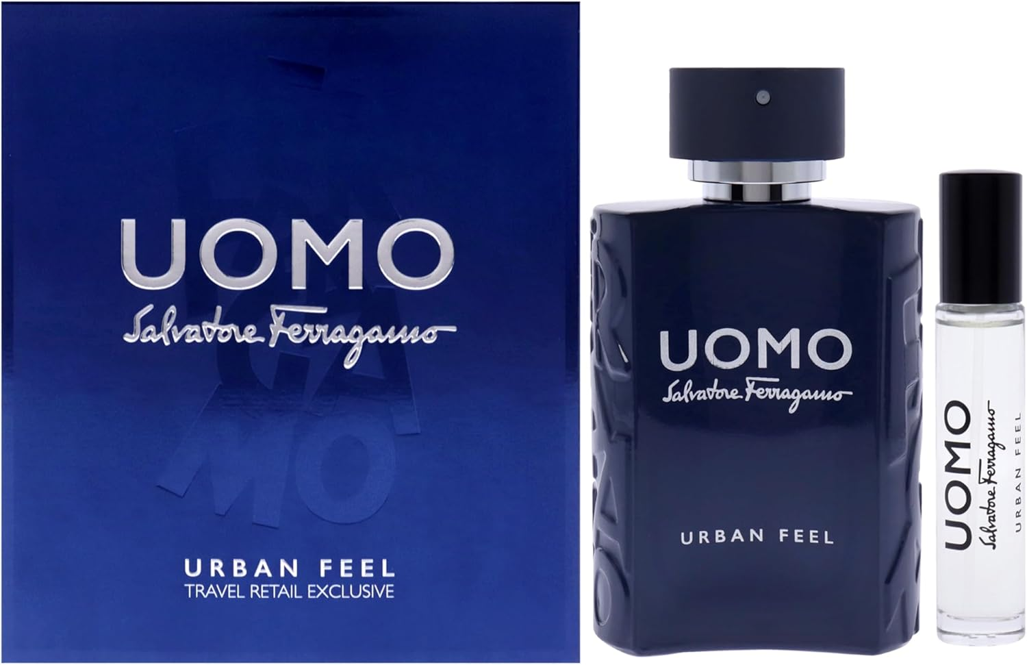Salvatore Ferragamo Uomo Urban Feel for Men 2 Pc Gift Set 3.4Oz EDT Spray, 0.33Oz EDT Spray