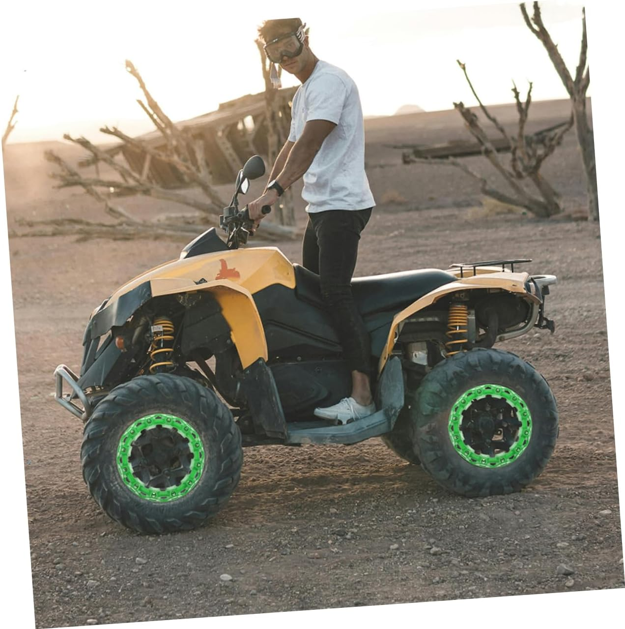 2Pcs Durable ATV Wheel Rim Covers Plastic Hub Protectors for off Road Vehicles Weather Resistant Decorative Trim for Enhanced Stability and Versatile Compatibility image number 3