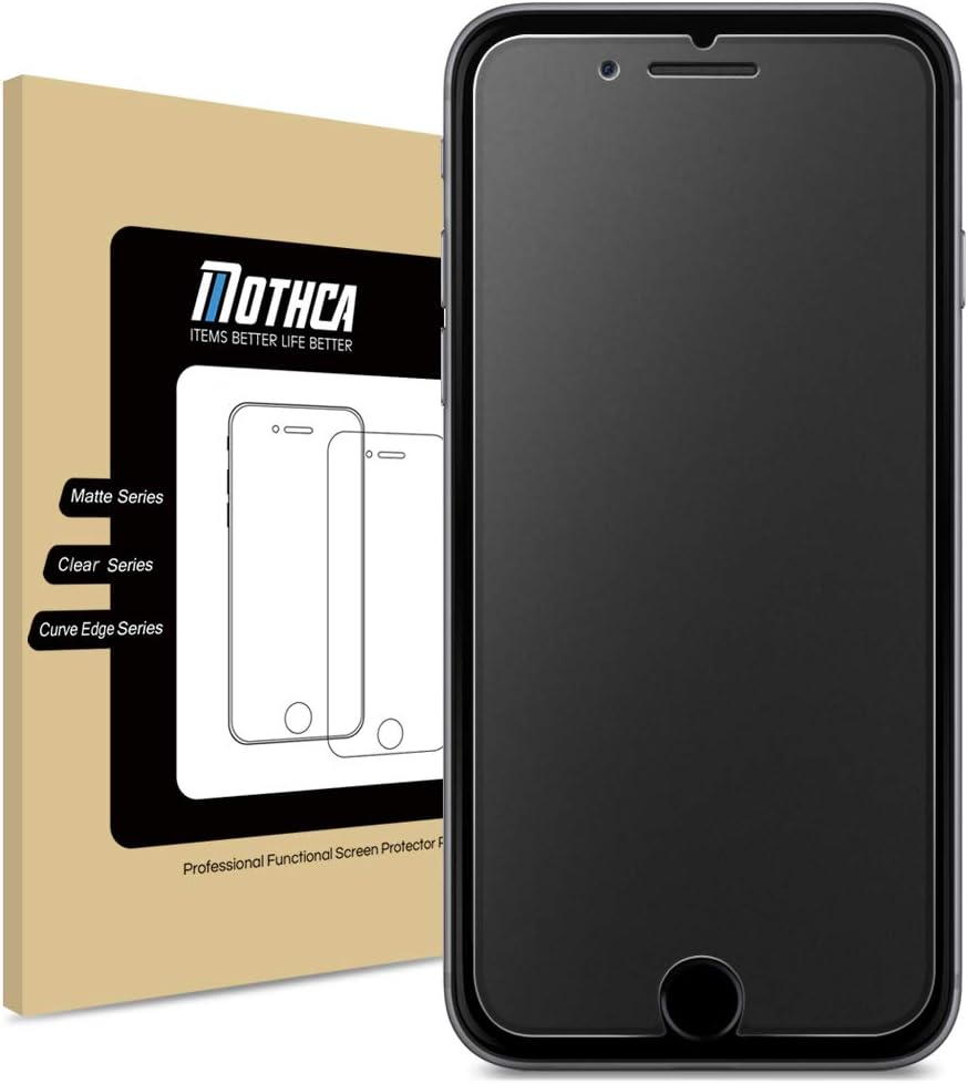 Mothca Matte Screen Protector for Iphone SE 2020 Anti-Glare & Anti-Fingerprint 9H HD Clear Tempered Glass Film for Iphone SE 2Nd Generation Smooth as Silk image number 1