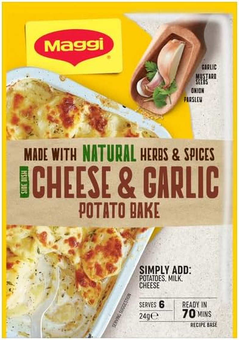 Maggi Creamy Cheese and Garlic Potato Bake Side Dishes 24G, 15 Pack