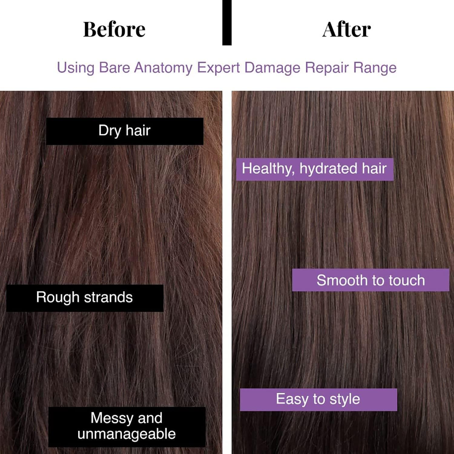 Bare Anatomy Expert Ultra Smoothing Hair Serum | Smoothens, Repairs and Strengthens Hair | for Damaged, Dull Hair | 45 Ml image number 1