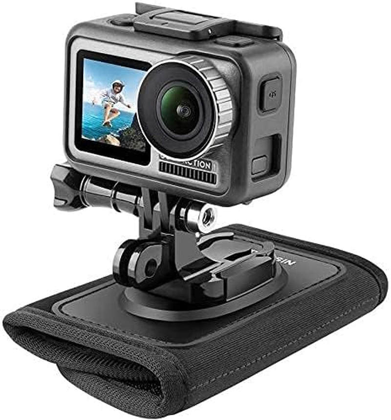 TELESIN Backpack Mount Shoulder Strap Bag Belt Clip Holder Attachment Hand Free Chest POV Hiking Cycling Body Mounting Accessories for Go Pro Max Hero 11 10 9 8 7 6 5 Insta360 X2 X3 GO3 DJI Action 3 4 image number 3