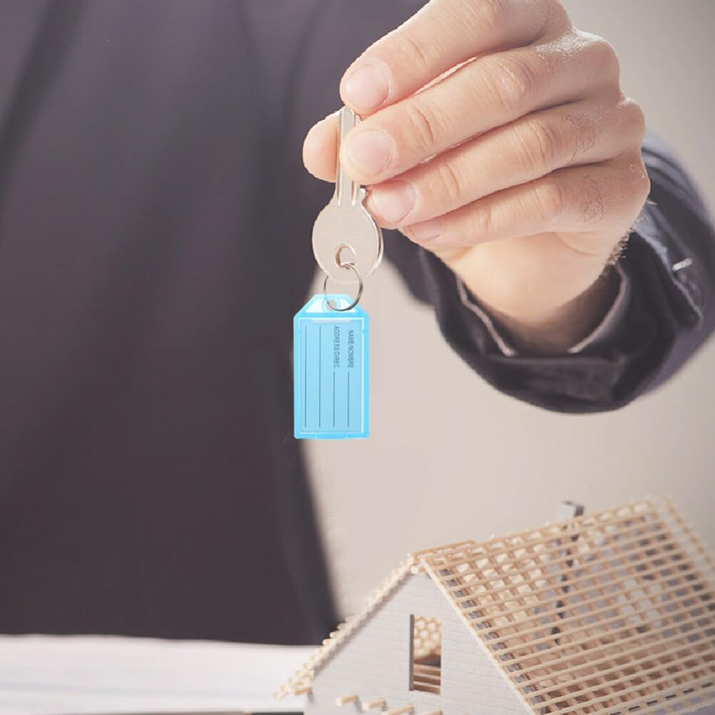 MAGICLULU 60Pcs Luggage Tag Key Tags Ring Key Labels Multi-Use Luggage Keychain for Travelling Accessories image number 2