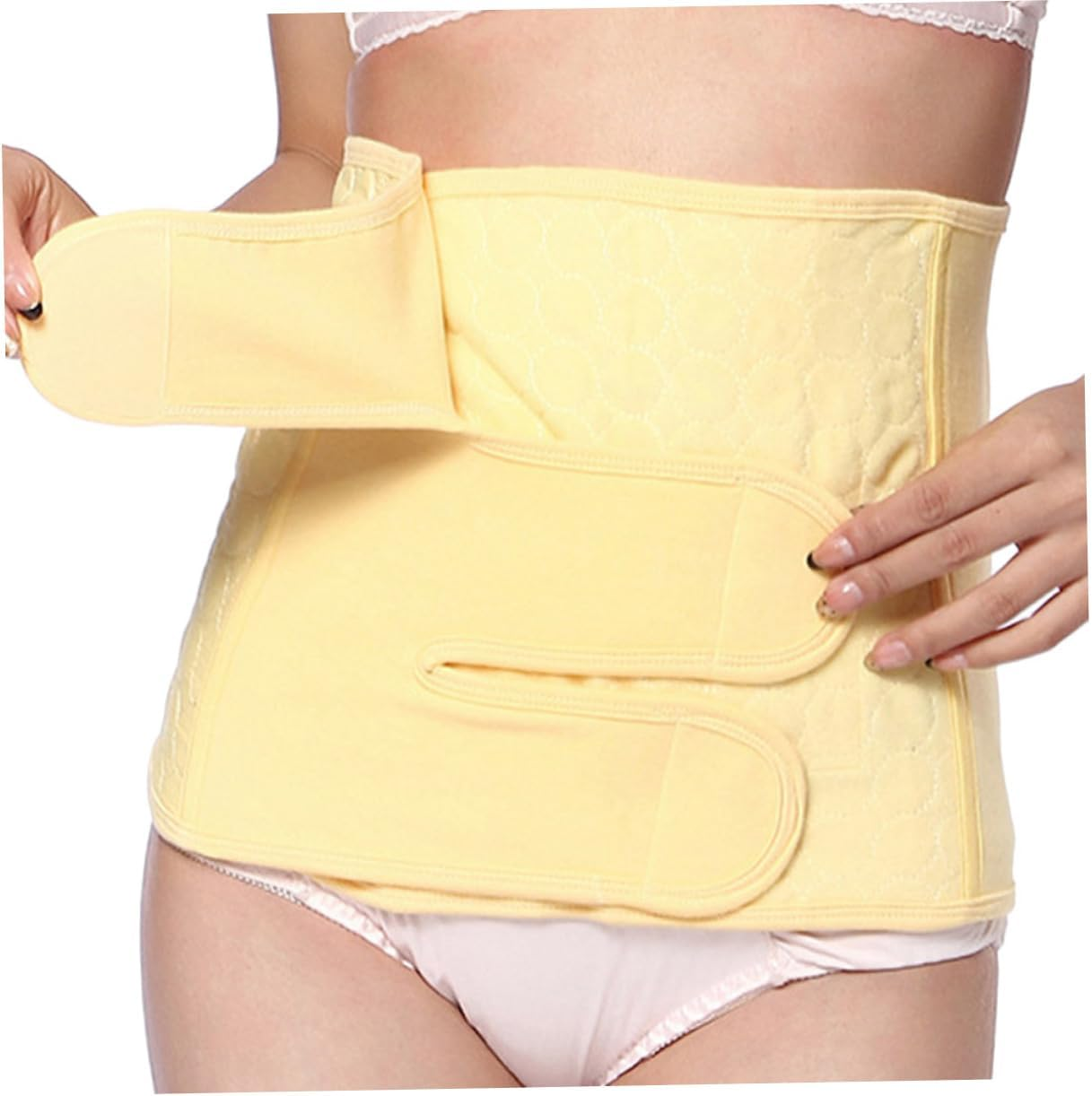 Corset Cotton Belly Wrap Band Maternity Recovery Belt Postpartum Waist Support for Women after Cesarean Yellow image number 3