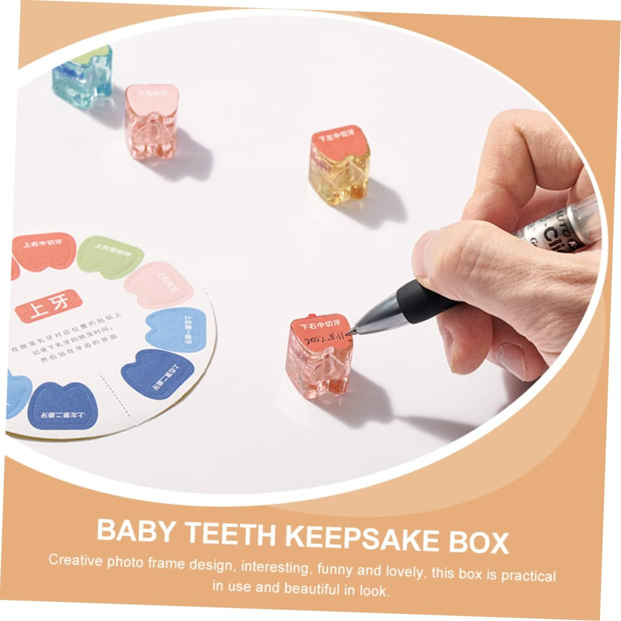 Teeth Storage Box Tooth Fairy Box Grooming Kit for Newborn for Boys and Girls Keepsake image number 1