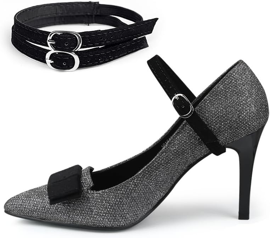 High Heel Straps PU Leather Shoe Straps, 4Pcs High Heel Straps Anti-Drop Shoelace Ankle Straps,Detachable PU Leather Shoe Straps,Detachable Buckle Shoe Ankle Straps,Detachable PU Leather Ankle Straps image number 3