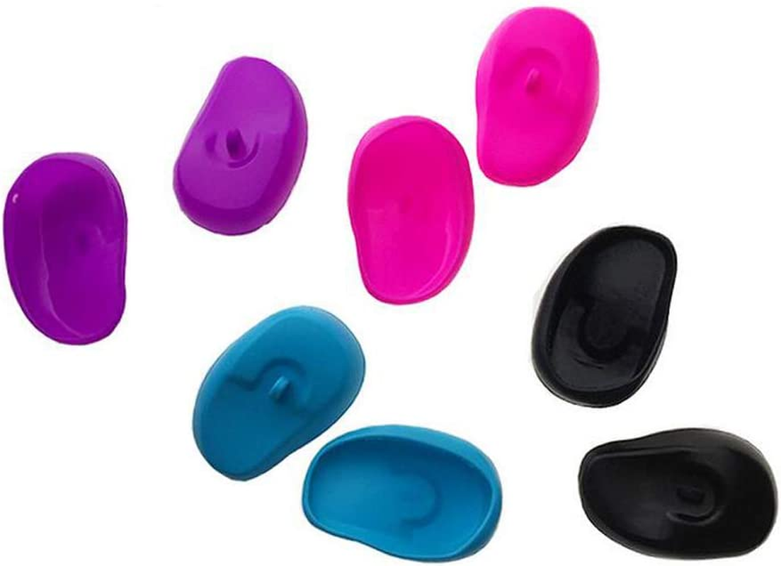 3 Pairs Reusable Soft Silicone Professional Ear Cover Earmuffs Protector Waterproof Hairdressing Ear Caps Beauty Tool for Hair Salon Hair Dyeing Baked Oil Etc image number 2
