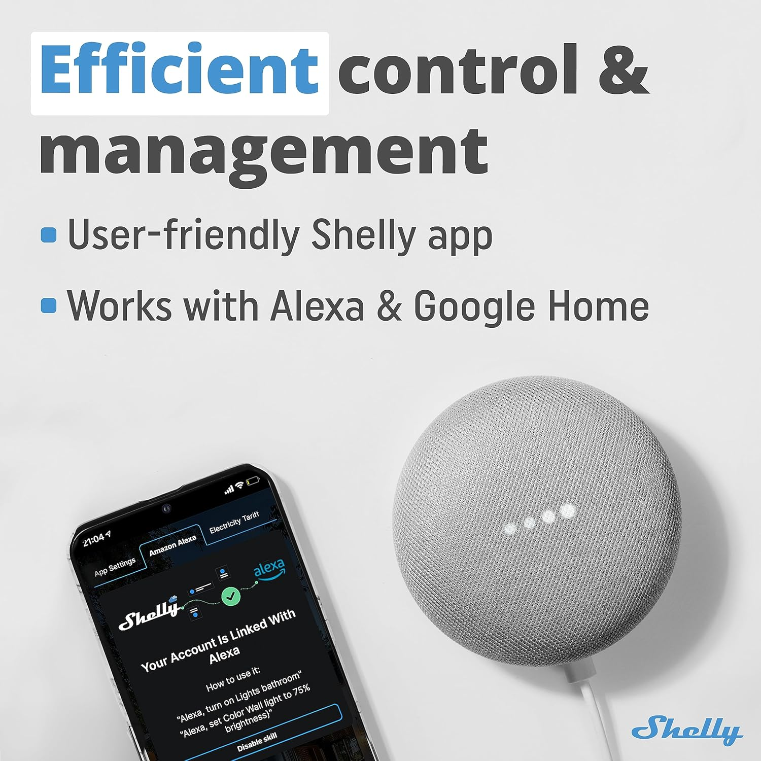 Shelly 3EM | Wifi 3 Channel Smart Energy Meter with Contractor Control Relay Switch | Home Automation | Compatible with Alexa & Google Home | Ios Android App | No Hub Required | Power Monitoring image number 3