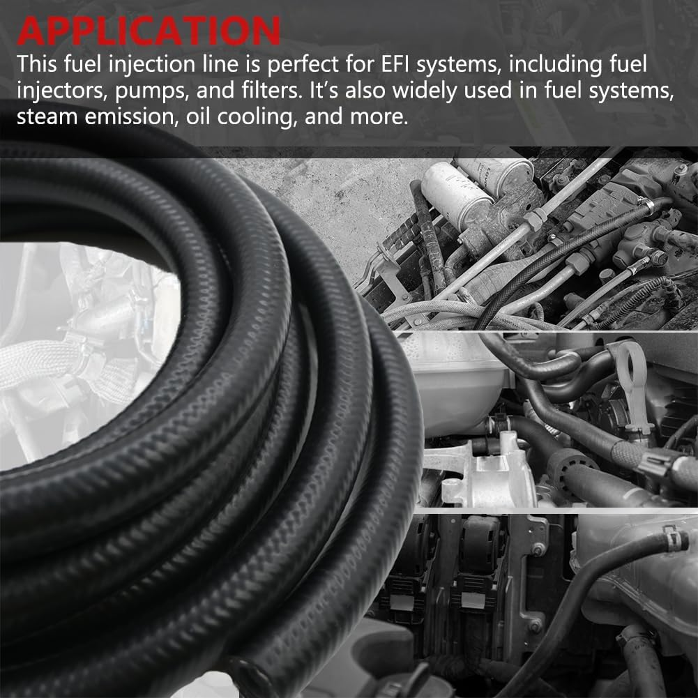 3/8 Transmission Cooler Hose 10Mm High Pressure Push Lock Fuel Injection Hose 300PSI 5FT image number 6