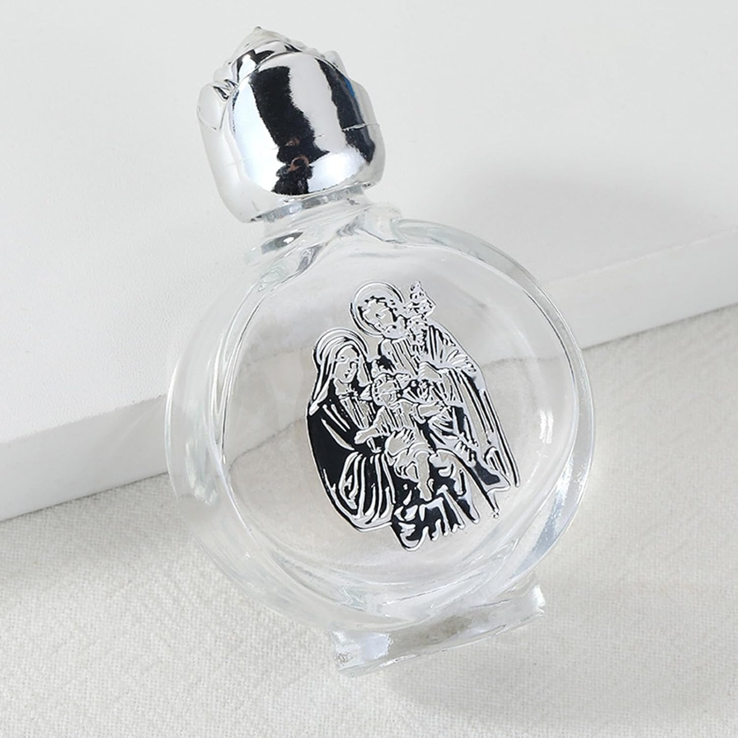 6Pcs Silver round 15Ml Crystal Water Container Travel Portable Water Bottle