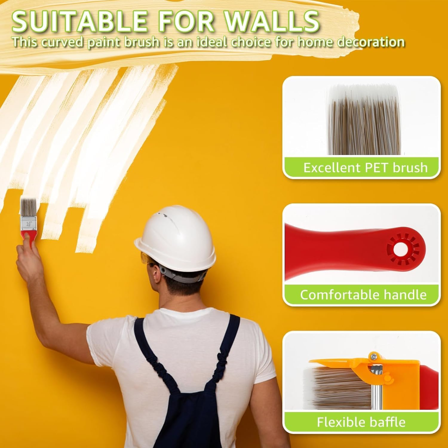 Wall Paint Rollerwith Extension Pole, Wall Paint Brush Extension Pole Kit,Paint Edger Roller Brush Wall Paint Roller with Extension Pole,Paint Edgerroller Brush Wall Paint Roller with Extension Pole image number 3