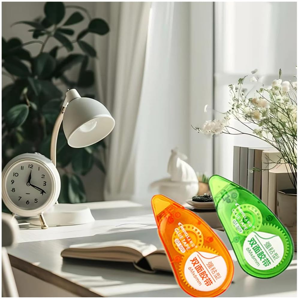 Double Sided Tape Roller, Granmagazz 3 Pack Glue Tape Roller, Scrapbooking Tape, Permanent Adhesive Tape Dispenser Runner for Crafts and Arts Projects, Photo-Safe (6Mm X 6M)