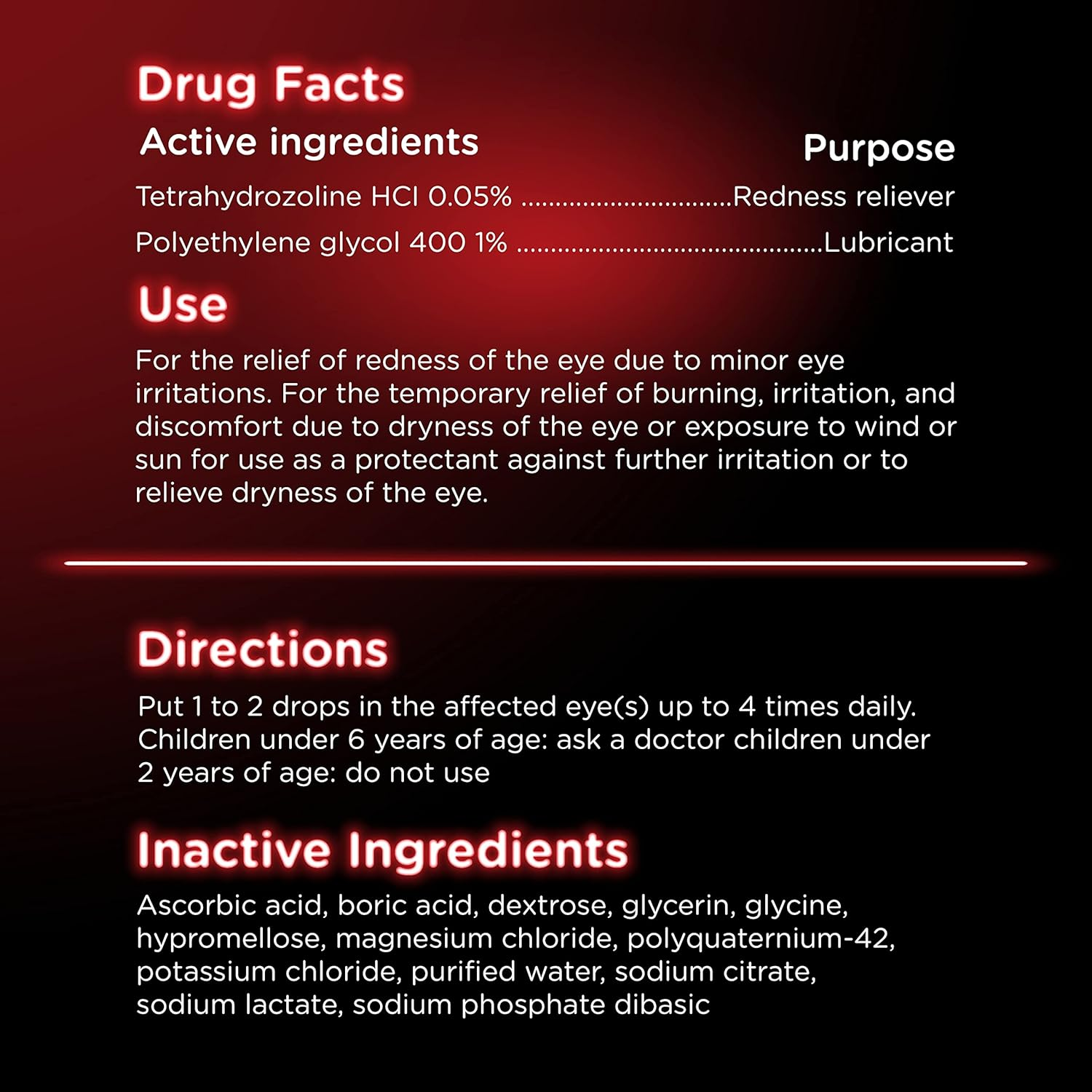 Visine Red Eye Hydrating Comfort Redness Relief Lubricating Eye Drops, 0.28 Fl. Oz image number 1