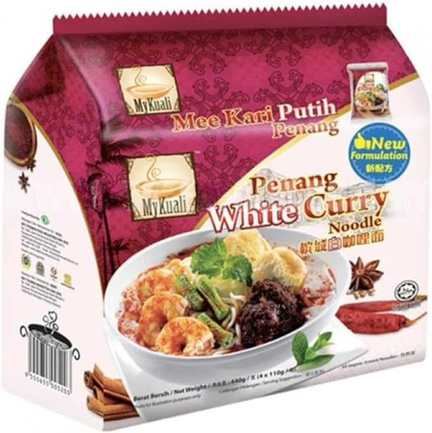 My Kuali Penang White Curry Noodle 110G Pack of 4