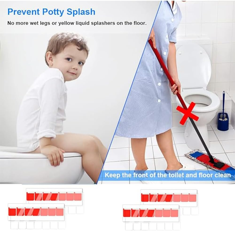 4 Pcs Toilet Pee Guard for Toilet Seat, Splash Guard Prevents Kids and Adult from Peeing Splash to Keep Toilet Clean, Potty Training Pee Splash Guard with Upgrad Super Stickiness image number 4