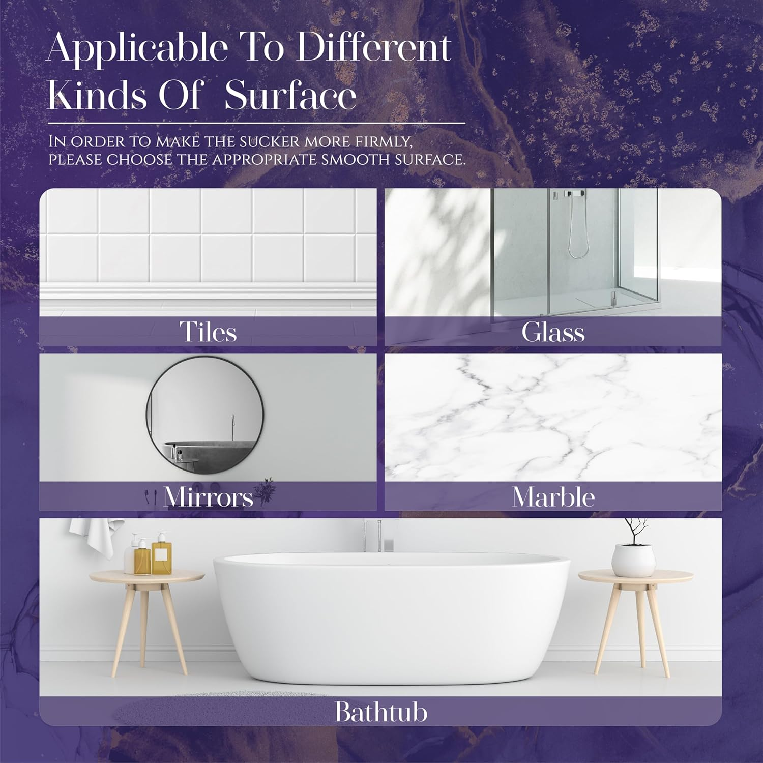 Purple Shower Steamers Tray, Big Suction Cup Shower Steamer Tablet Holder Dish for Long Lasting Use, Flake Bath Bombs Container, Adornment Household Supply Car Decoration Yoga Decor - Blue image number 6