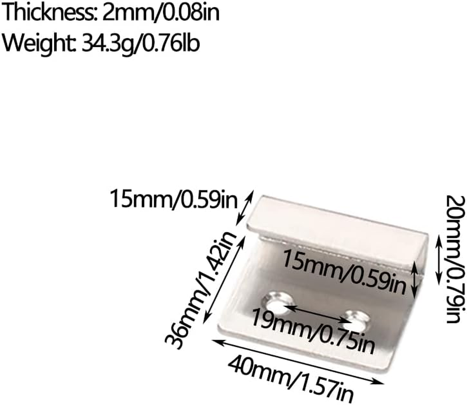 8Pcs Stainless Steel Tile Display Hanger, Heavy Duty Bracket Wall Hanger Fastener Bracket Wall Hook Picture Hooks image number 5