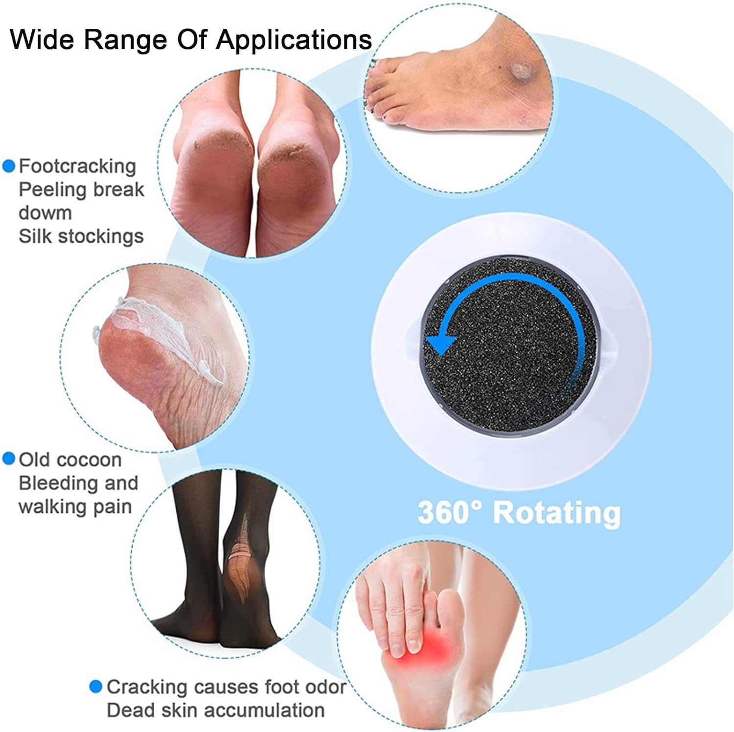 60Pcs Replacement Sandpaper Disk with Metal Nail Drill Bit,25Mm Self-Adhesive Pedicure Sanding Paper Disc Pads for Manicure Pedicure,80/120/180# Grit image number 3