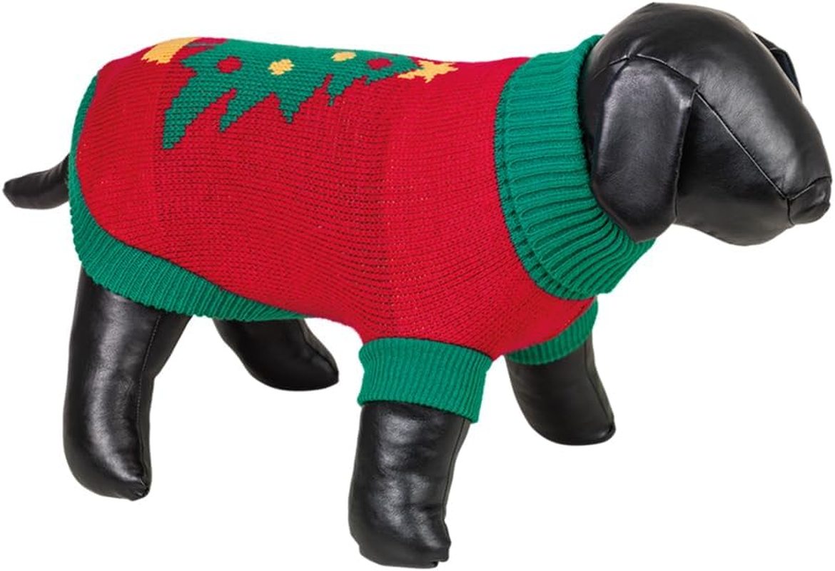 Nobby Xmas Tree Dog Jumper Red/Green 20 Cm
