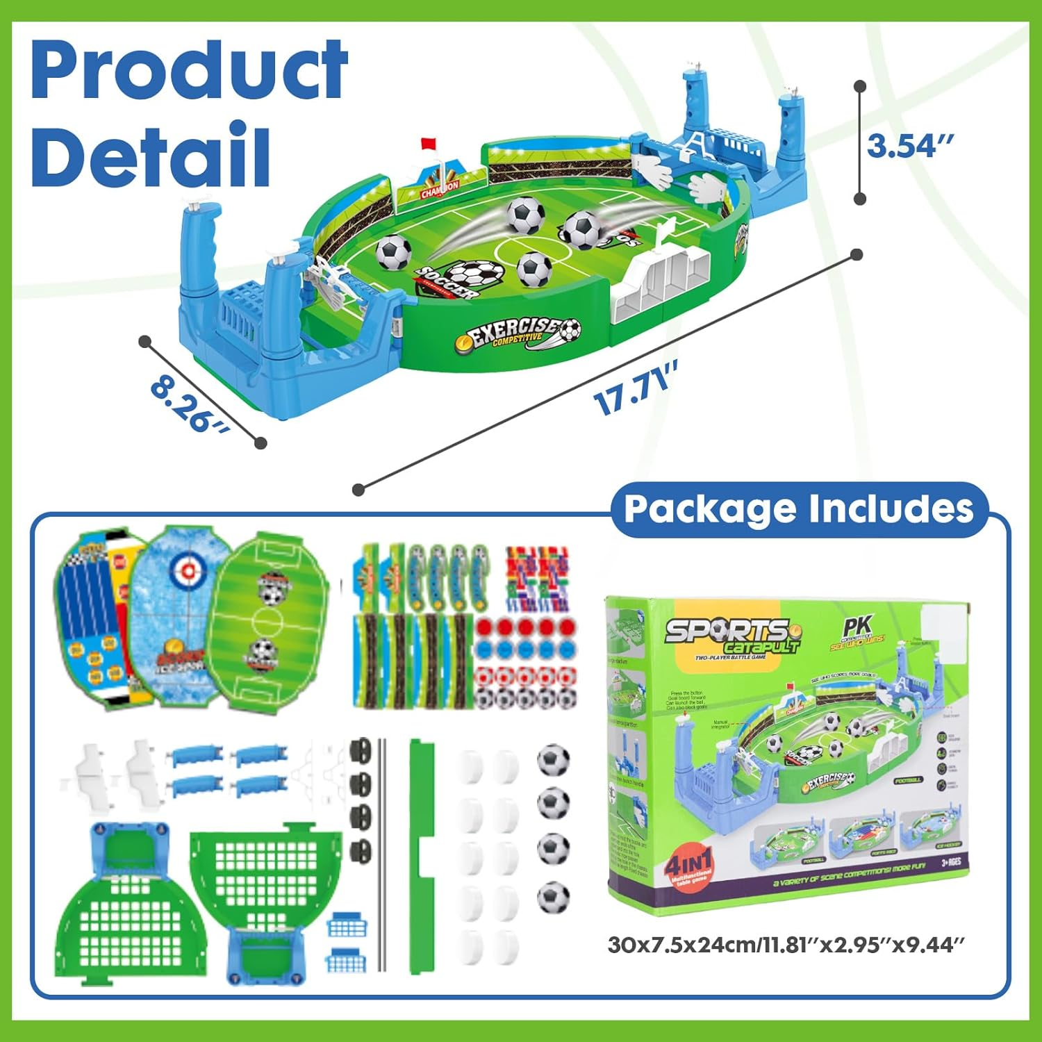 Football Table Interactive Game Soccer Games Table Foosball Table for Boys Kids Family Game Night Fun Mini Foosball Indoor Outdoor Party Games Toys Gifts image number 4