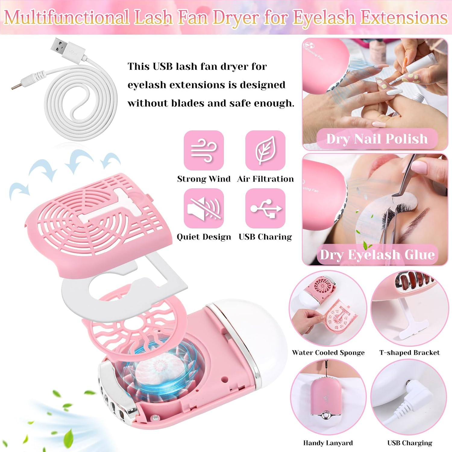 Lashes Kit for Eyelash Extension Beginners 470PCS Professional Lash Mannequin Head Practice Kit with Everything Lash Glue Lash Shampoo Lash Fan, Lash Extension Supplies for Practice Training image number 2