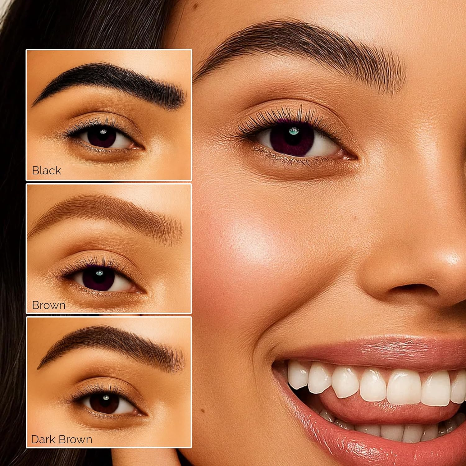 Korean Eyebrow Color Kit Black&ndash; Professional Brow Color for Women, Eyebrow Color for Natural Looking Brows, Long-Lasting Brow Color for Salon & Home