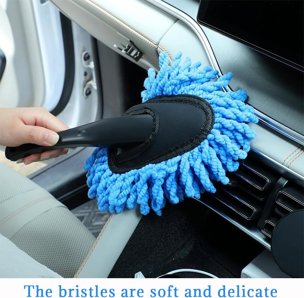 4-Pack Fiber Car Duster, Car Wash Mop with Retractable Handle, Clean Your Car Comfortably and Effectively and Remove Dust, Suitable for Car Interior and Exterior Cleaning Tools image number 2